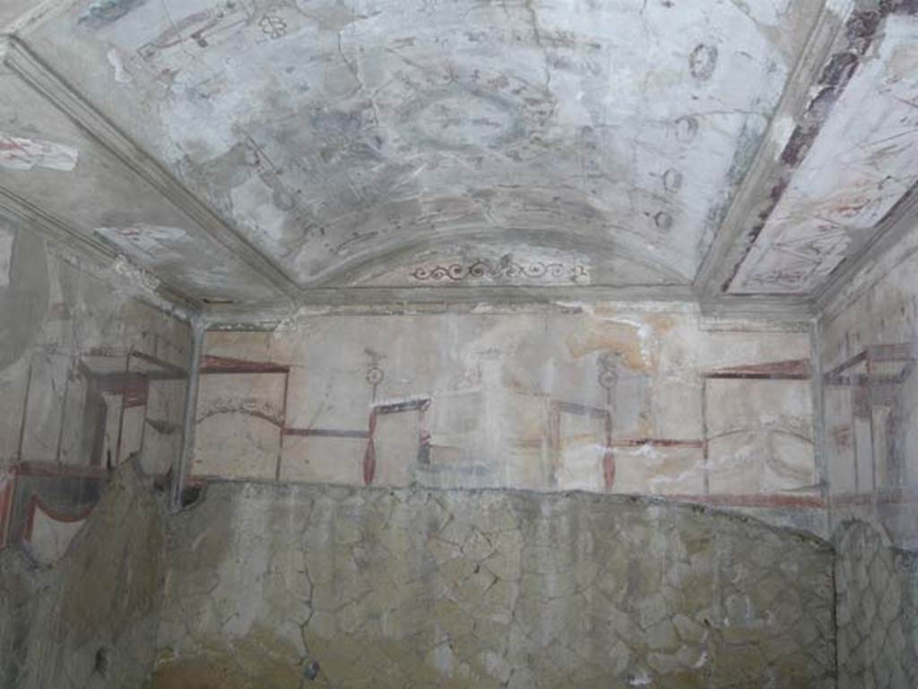 VI.13 Herculaneum. August 2013. Room 16, cubiculum, looking towards south wall. Photo courtesy of Buzz Ferebee.