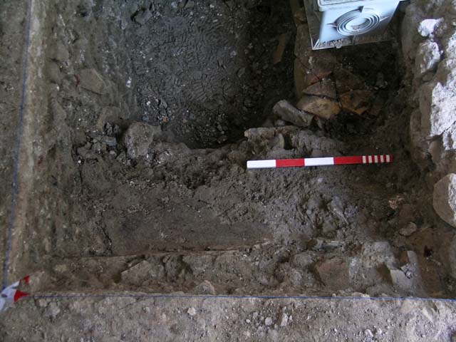 VI.14, Herculaneum. September 2005. Detail from east side of the ...