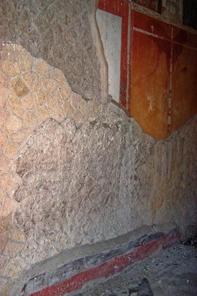 VI.17, Herculaneum. February 2003. South wall of oecus. Photo courtesy of Nicolas Monteix.