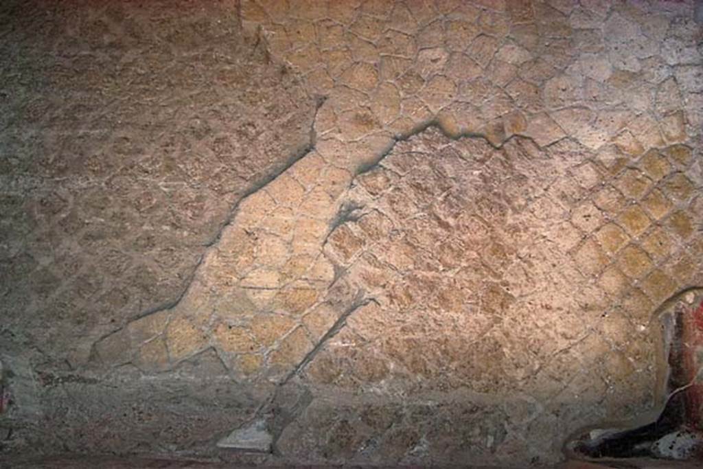 VI.17, Herculaneum. February 2003. South wall of oecus. Photo courtesy of Nicolas Monteix.