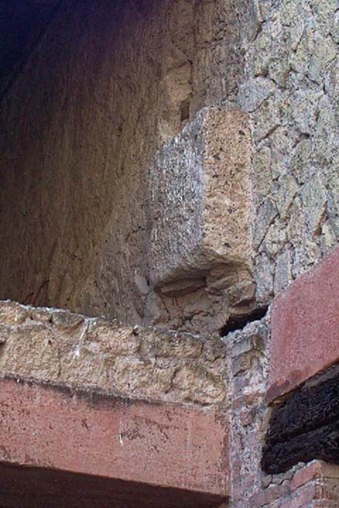 VI.17, Herculaneum. Not dated. Detail from north wall of area 9. 
Photo courtesy of Nicolas Monteix.

