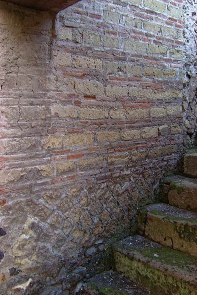 VI.17, Herculaneum. February 2003. North wall of stairway.
Photo courtesy of Nicolas Monteix.
