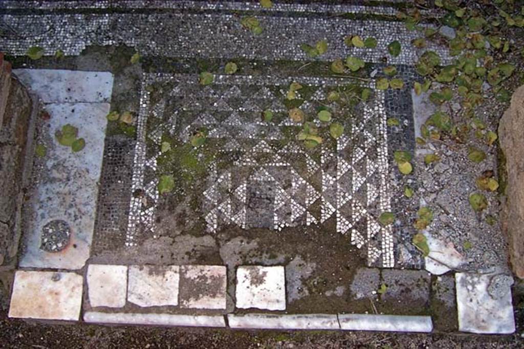 VI.17, Herculaneum. February 2003. Detail of threshold of cubiculum. Photo courtesy of Nicolas Monteix