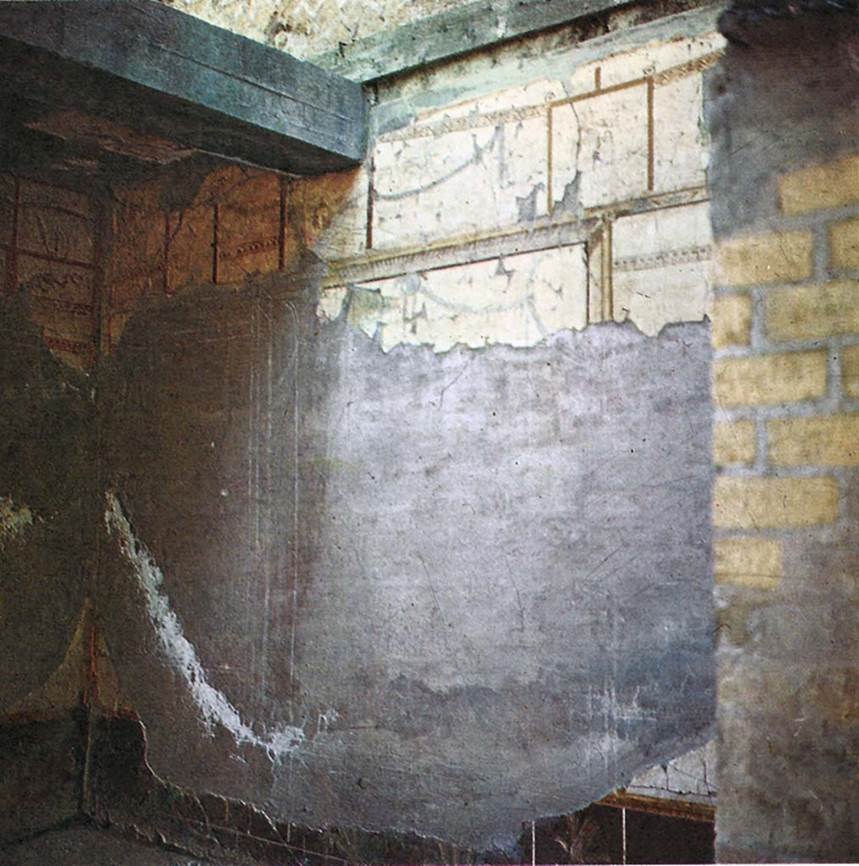 VI.17 Herculaneum. Not dated. Room 14, looking towards north wall of cubiculum from doorway. 