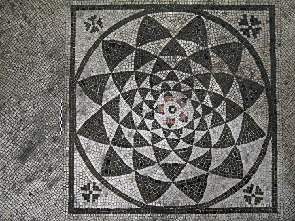 VI.17, Herculaneum. May 2004. Central emblema in mosaic flooring. Photo courtesy of Nicolas Monteix.