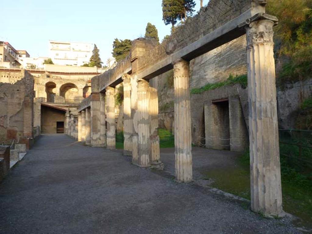 Ins. Orientalis II 4, Herculaneum, October 2012. Looking north along the portico.
Photo courtesy of Michael Binns.
