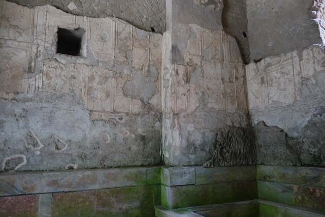 Suburban Baths, Herculaneum. June 2014. Detail from north end of original caldarium. Photo courtesy of Michael Binns.