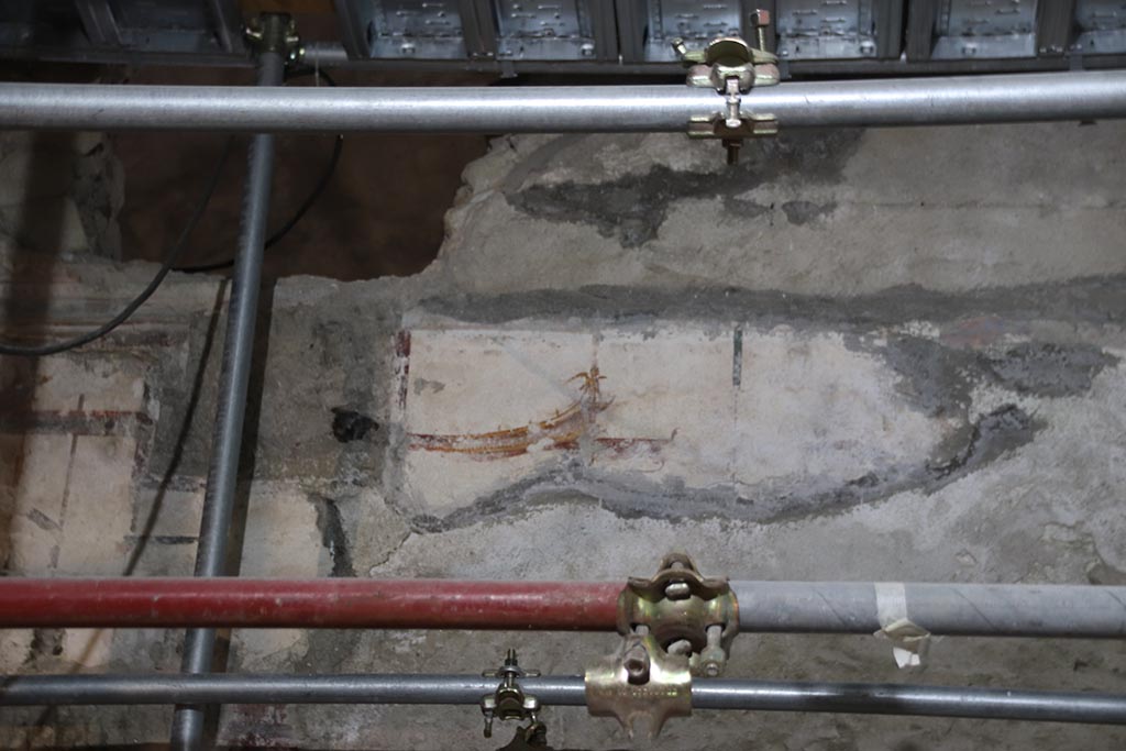 Herculaneum Suburban Baths. October 2025. 
Frigidarium, detail of decoration on south wall above doorway into tepidarium. Photo courtesy of Klaus Heese.
