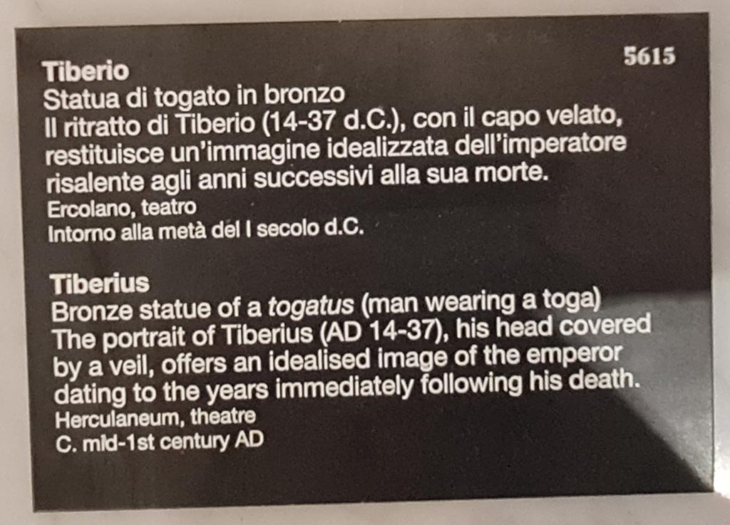Herculaneum Theatre. April 2023. Descriptive card. Photo courtesy of Giuseppe Ciaramella.