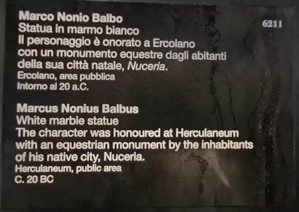 Herculaneum. April 2023. Descriptive card. Photo courtesy of Giuseppe Ciaramella.