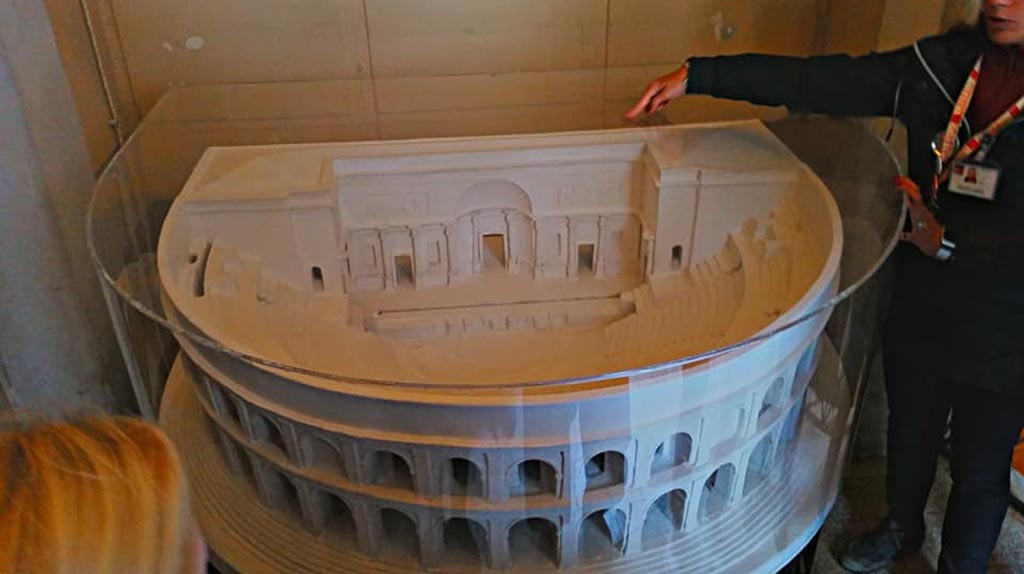 Herculaneum Theatre, photo taken between October 2014 and November 2019. Model of theatre. Photo courtesy of Giuseppe Ciaramella.