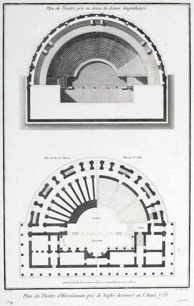 Herculaneum Theatre. 1782 Plan from Saint Non.
Saint Non, A., 1782. Voyage Pittoresque de Naples et de Sicile: Vol 1, Partie 2, n.29.
