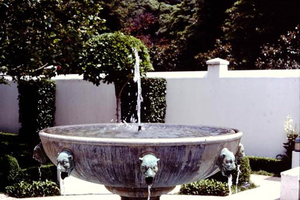Getty Villa, Malibu, Spring 1982. Reproduction fountain. Photo by Stanley A. Jashemski.   
Source: The Wilhelmina and Stanley A. Jashemski archive in the University of Maryland Library, Special Collections (See collection page) and made available under the Creative Commons Attribution-Non Commercial License v.4. See Licence and use details.
J80f0396
