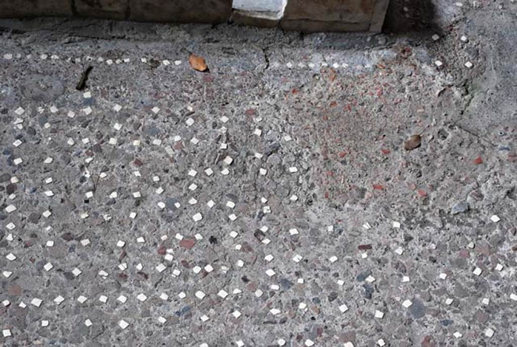 V.1, Herculaneum, November 2008. Looking south at detail of flooring at north-west corner of impluvium. Photo courtesy of Nicolas Monteix.

