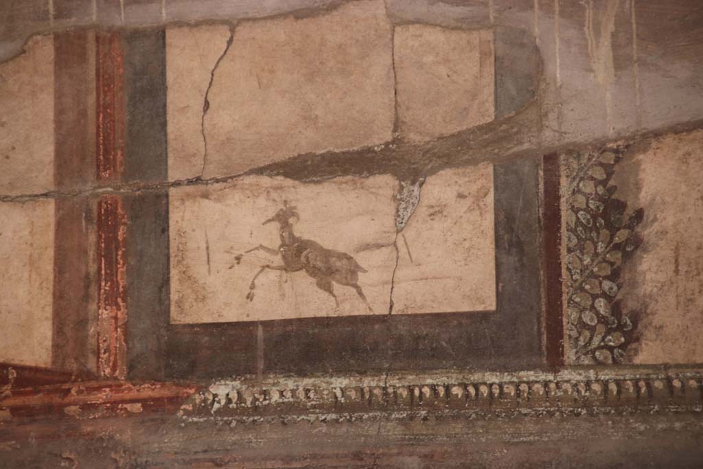V.1 Herculaneum, September 2017. Room 7, detail from south end of middle of upper east wall. Photo courtesy of Klaus Heese.
Photo courtesy of Klaus Heese.